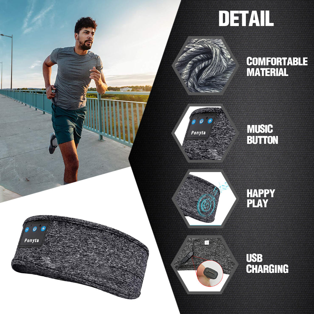 Wireless Bluetooth Sports Stereo Headband Headphones Music Headset
