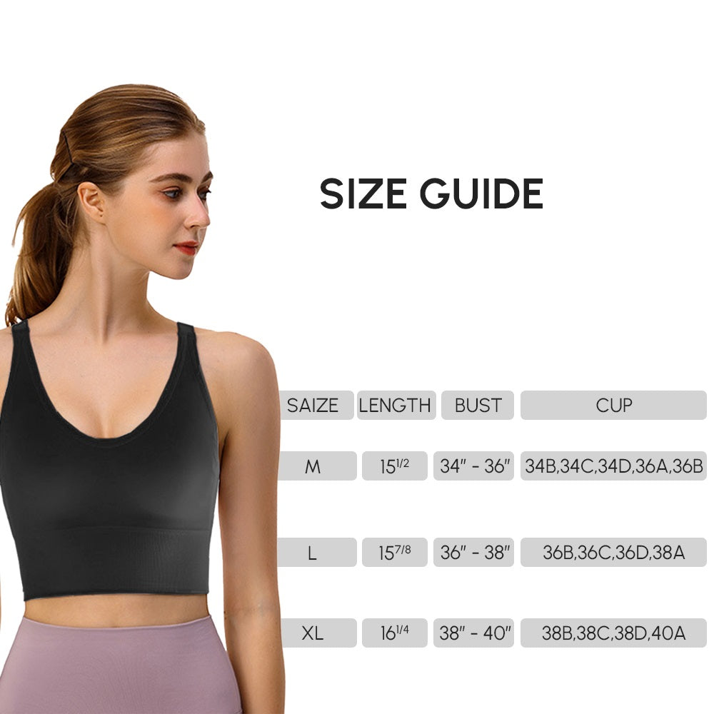 Women's Double Shoulder Strap Sports Bras Medium Impact Support Padded