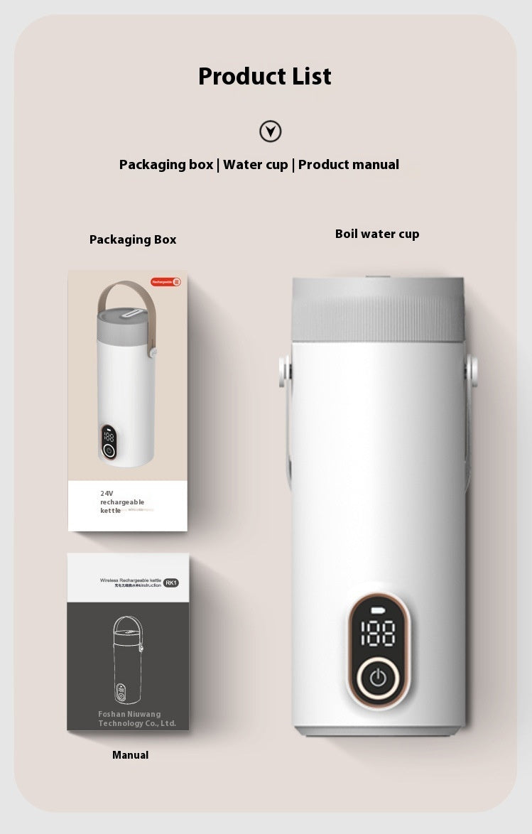 Wireless Portable Charging Water And Electric Cup