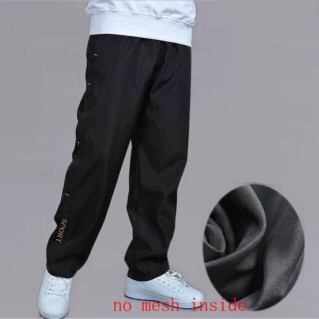 Men's Sweatpant Trousers Plus Velvet Warm Pants Loose Straight