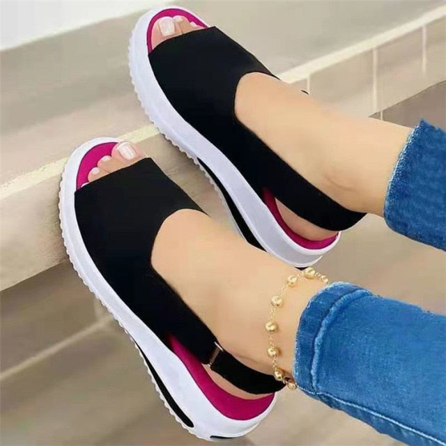Women Sandals Soft Stitching Ladies Sandals Comfortable