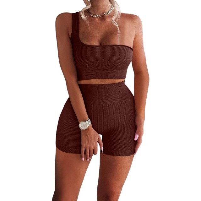 Seamless Gym Shorts Set