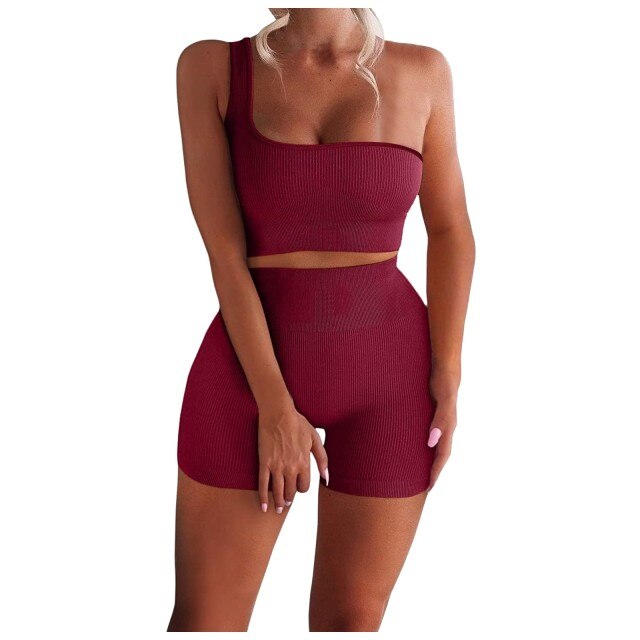Seamless Gym Shorts Set