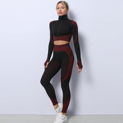 Yoga sets female sport gym suit