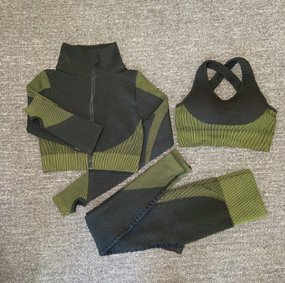 Yoga sets female sport gym suit