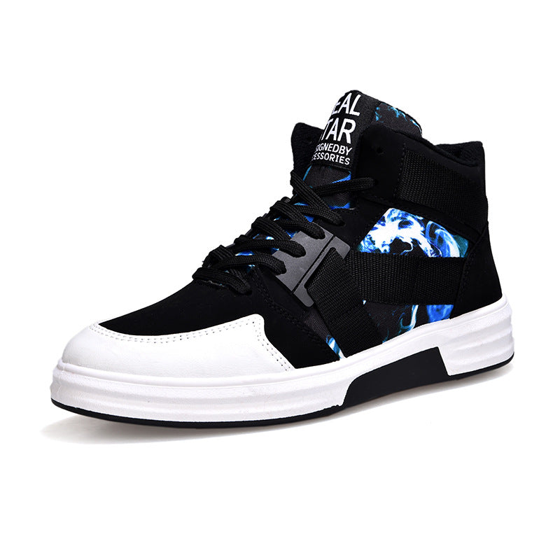Camouflage High-Top Lace-Up Shoe