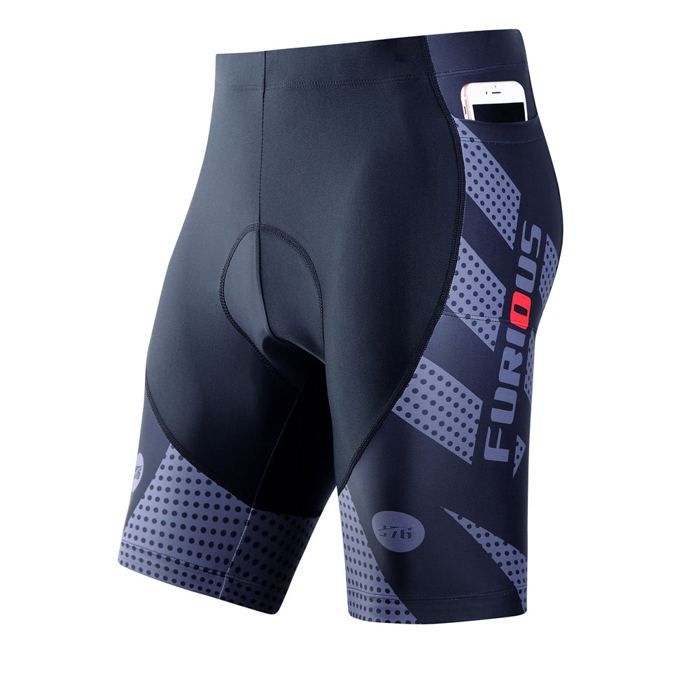 Men's Cycling Shorts Padded with Pockets Quick-Dry Men Bicycle Shorts