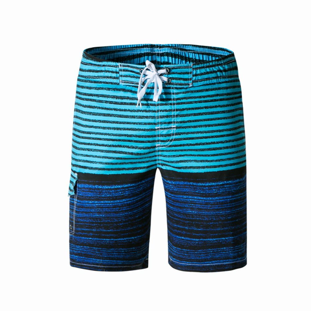 Men's Swim Trunk Striped Quick Dry Elastic Waistband Beach Surf Short