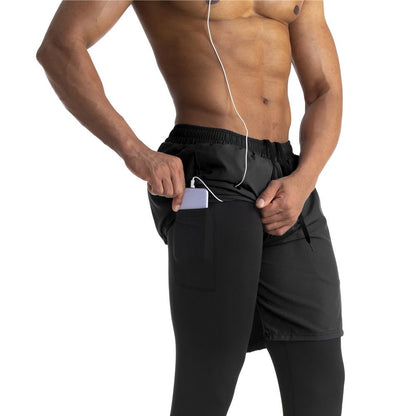 Men Running Sweatpants 2 in 1 Design Running Pants for Outdoor Sports