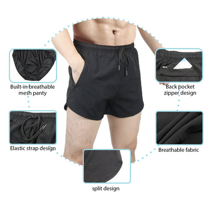 Men's Running Shorts Quick Dry Athletic Workout Comfortable Shorts