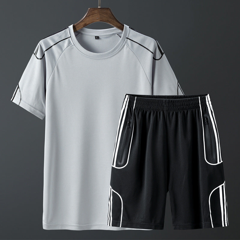 Short sleeved sportswear shorts suit