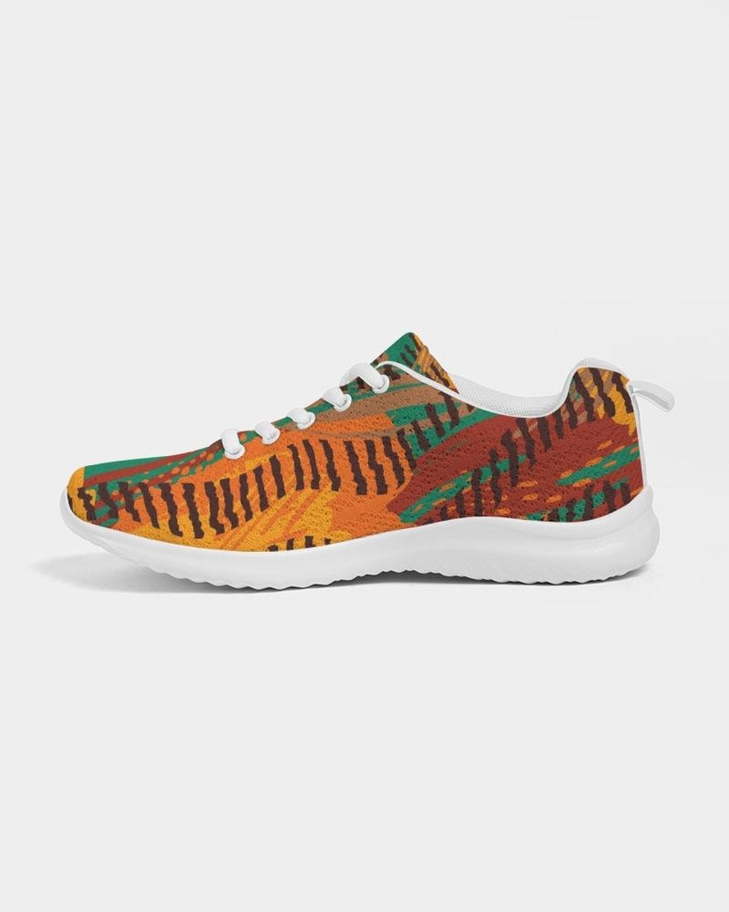 Athletic Brown Gold Print Running Sneaker Shoe for Women