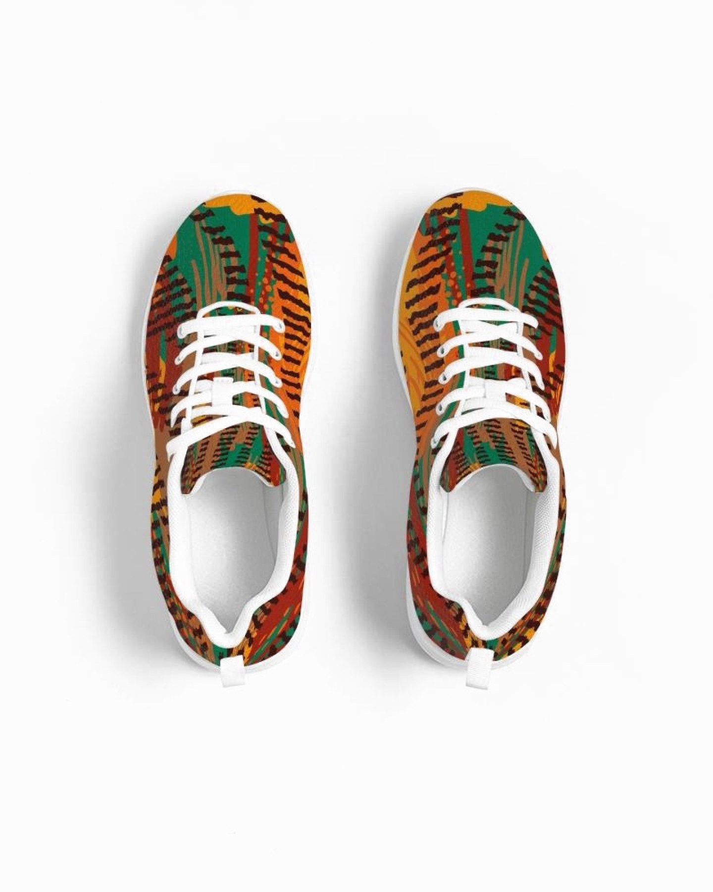 Athletic Brown Gold Print Running Sneakers Shoes for Women