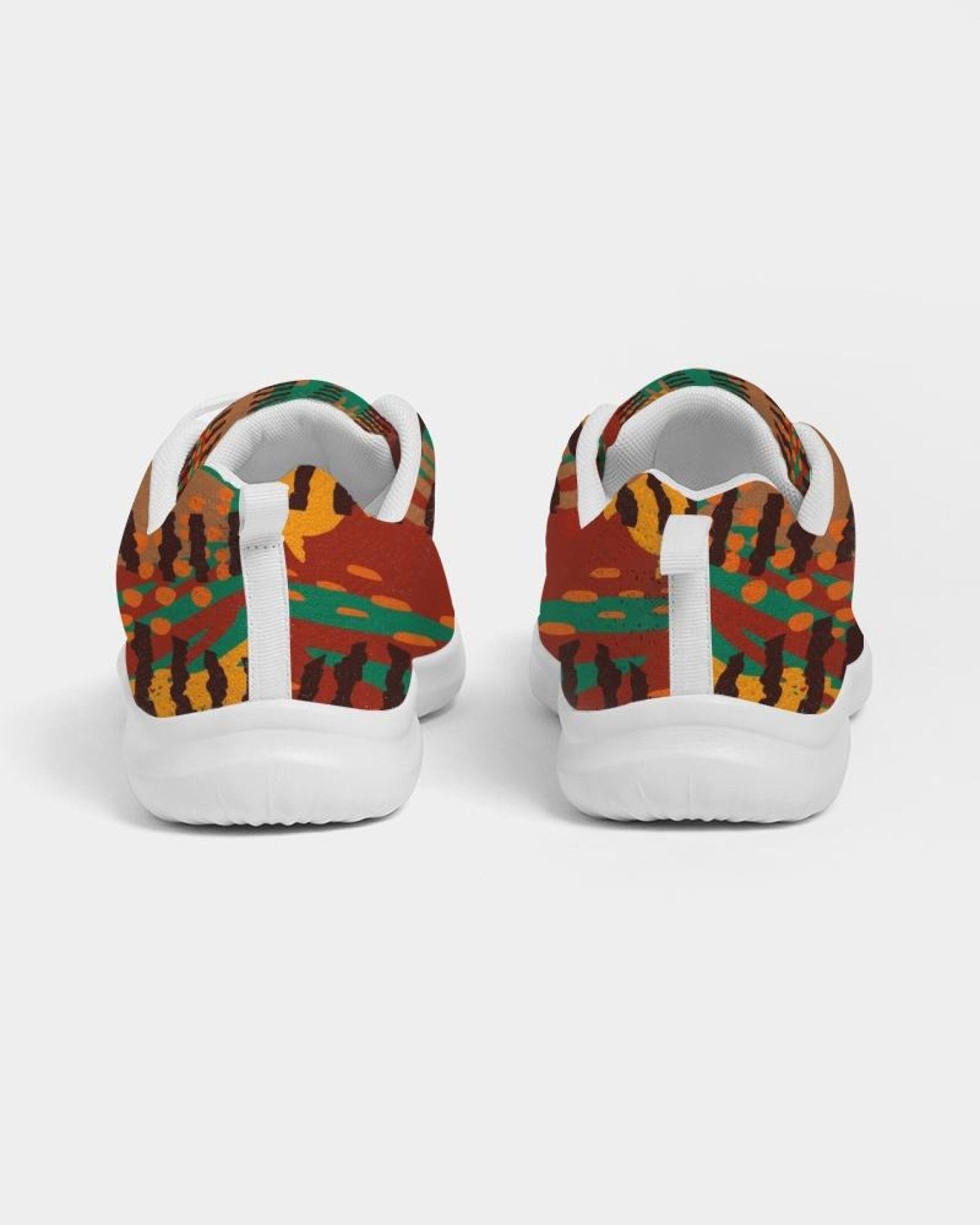 Athletic Brown Gold Print Running Sneakers for Women
