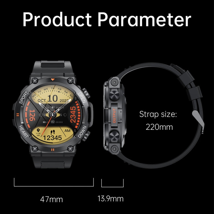 K56 Pro 1.39 inch Smart Steel Strap Wristband Support Heart Rate