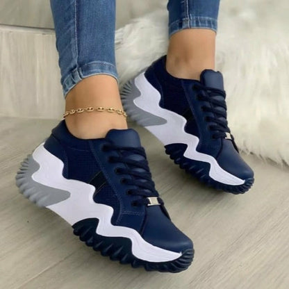 Breathable Women Vulcanized Shoes Casual Platform Sneakers