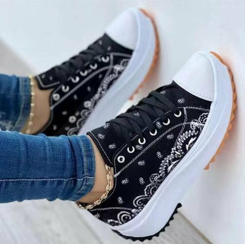 Fashion Women Sneakers Casual Sport Shoes Pattern Canvas