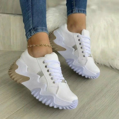 Breathable Women Vulcanized Shoes Casual Platform Sneakers