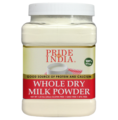 Whole Dry Milk Powder - Protein & Calcium Rich - 1 lbs (16oz) Jar