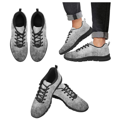 Womens Sneakers, Grey And Black  Running Shoes