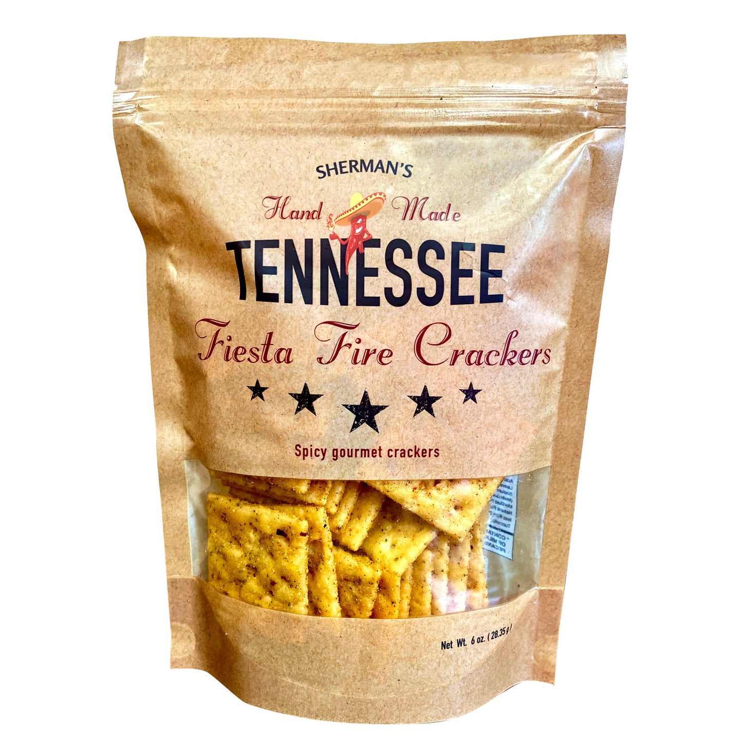 Sherman's Tennessee Hot Crackers, Fiesta Flavor- 12 count case