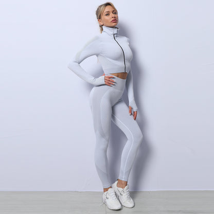 Yoga sets female sport gym suit