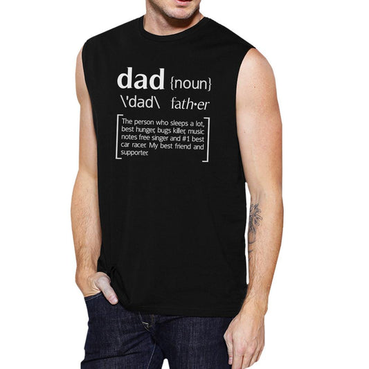 Dad Noun Mens Black Muscle Tank Top Gifts For Dad