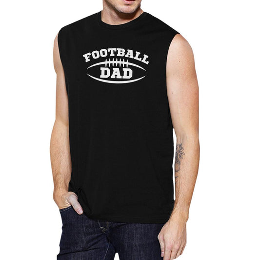 Football Dad Men's Black Sleeveless Graphic Tank