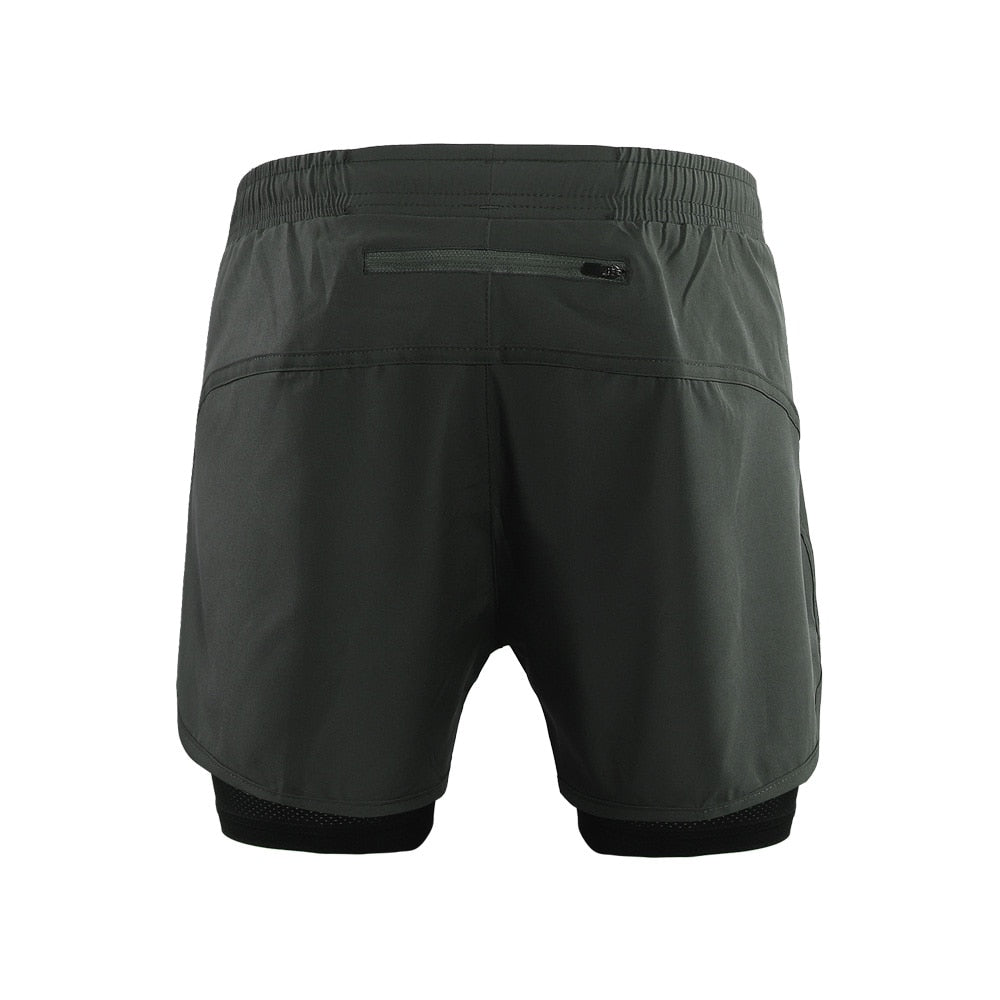 Men Running Shorts 2 in 1 Quick Dry Sport Shorts Athletic Training