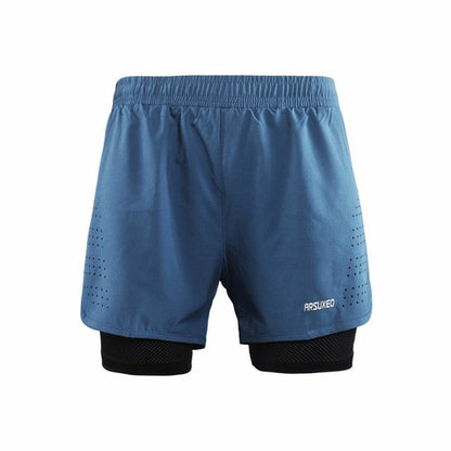 Men Running Shorts 2 in 1 Quick Dry Sport Shorts Athletic Training