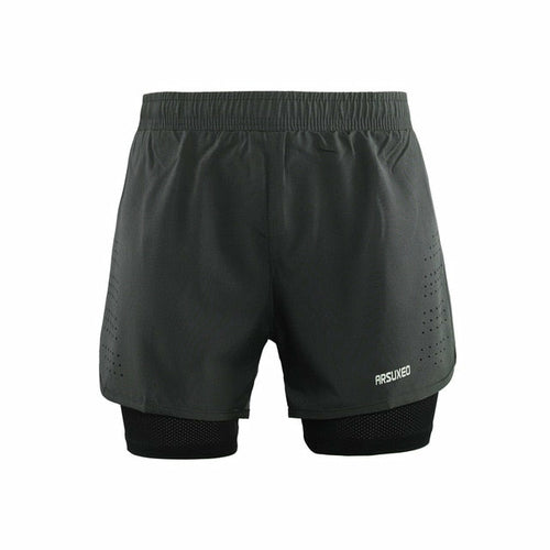 Men Running Shorts 2 in 1 Quick Dry Sport Shorts Athletic Training