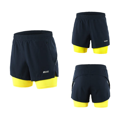 Men Running Shorts 2 in 1 Sports Shorts Quick Dry Active Training