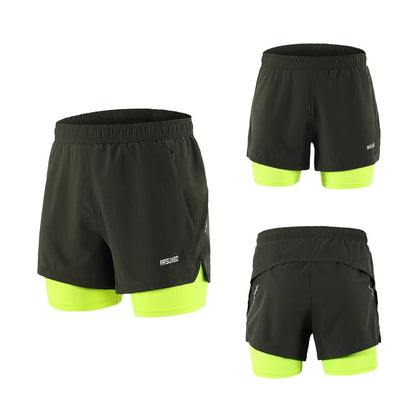 Men Running Shorts 2 in 1 Sports Shorts Quick Dry Active Training