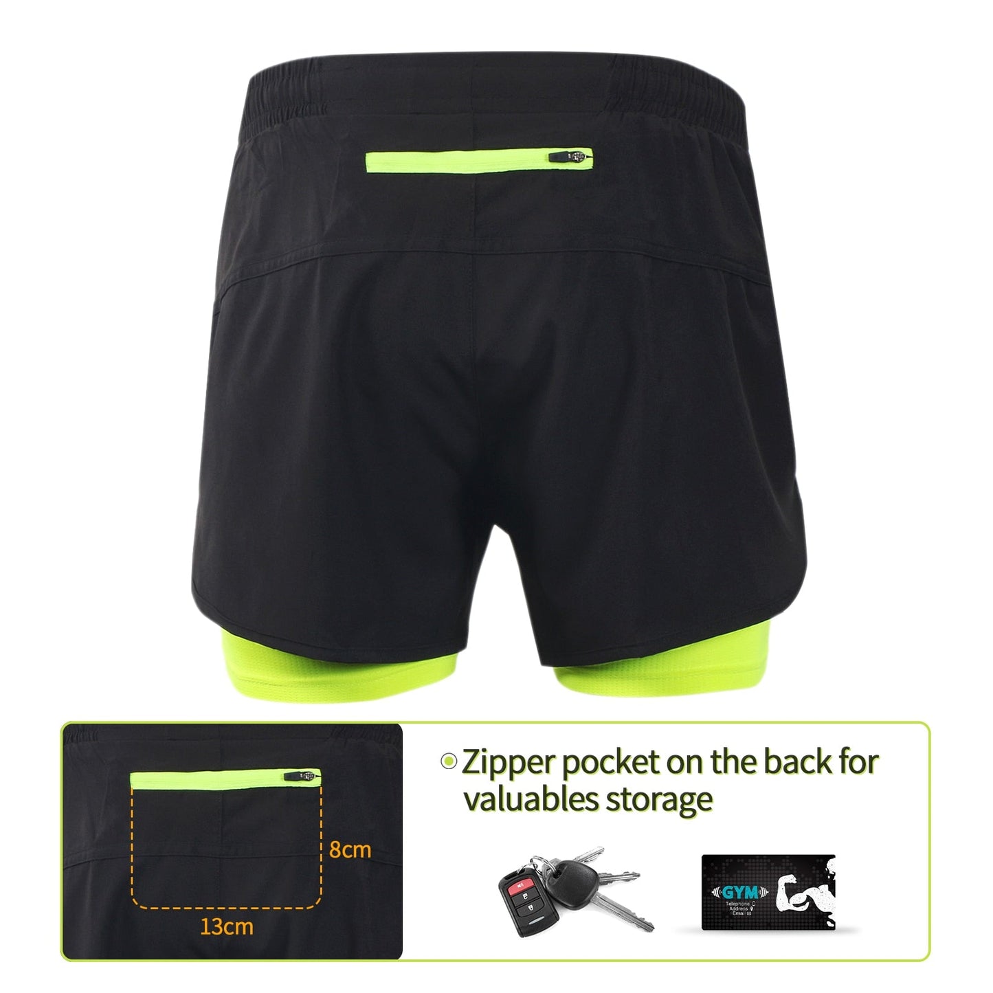 Men Running Shorts Outdoor Sports Training Exercise Jogging Gym