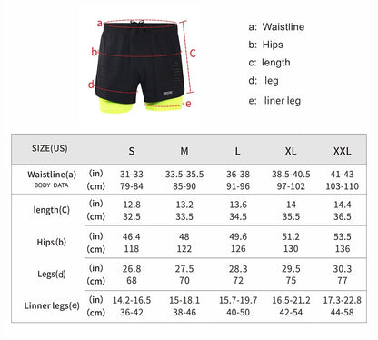 Men Running Shorts Outdoor Sports Training Exercise Jogging Gym