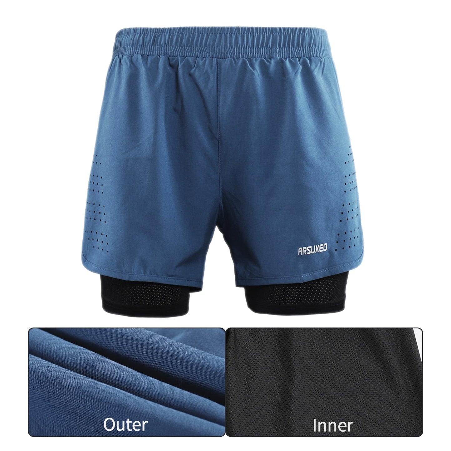 Men Running Shorts Outdoor Sports Training Exercise Jogging Gym