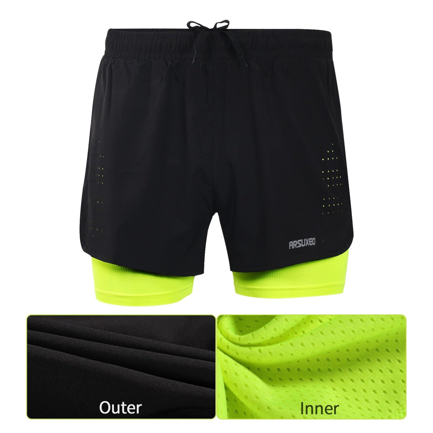 Men Running Shorts Outdoor Sports Training Exercise Jogging Gym