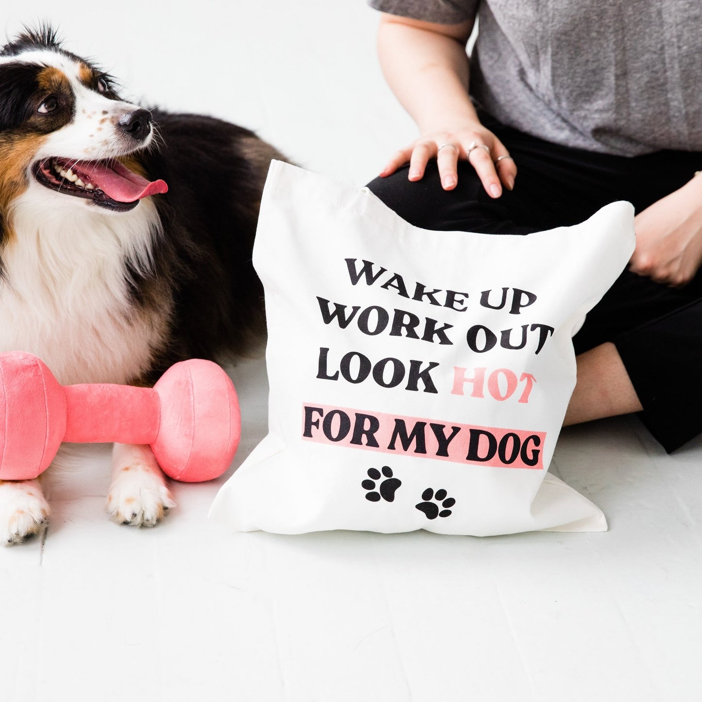 Workout Dog Toy and Tote Bag Set