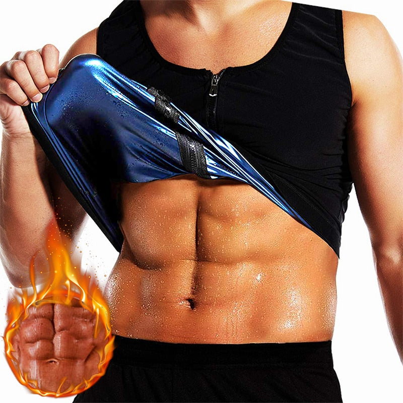 Men Sauna Sweat Vest Waist Trainer  Weight Loss Fat Burner