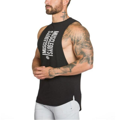 Mens Sleeveless top Workout Bodybuilding  Weight lifting