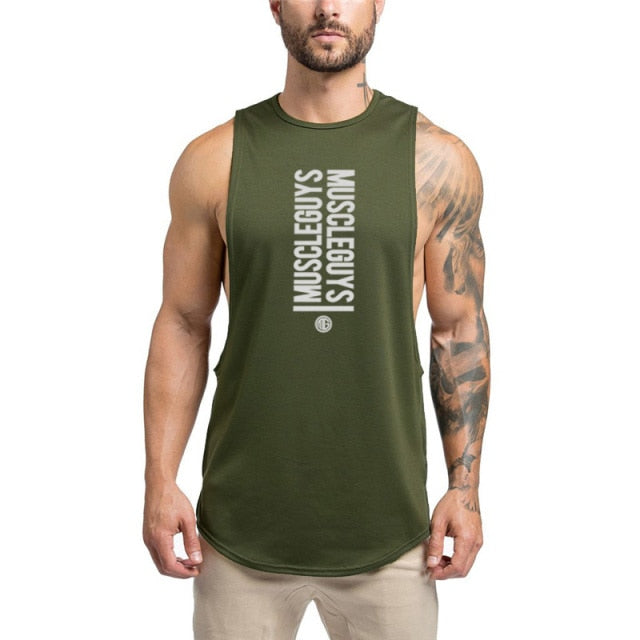 Mens Sleeveless top Workout Bodybuilding  Weight lifting
