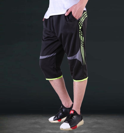 Mens 3/4 Sports Running short Pants Fitness Workout