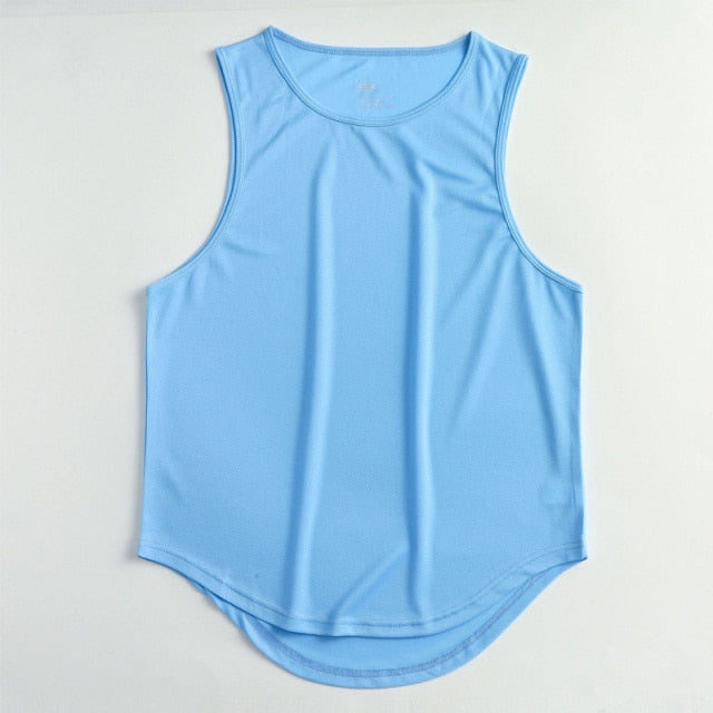 Men's Solid Color Tank Top Training Breathable Sports Vest