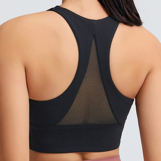 Women High-neck Yoga Sports Bras Top Athletic Tank Top