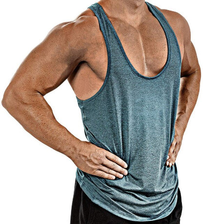 Training Tank Top Men Sport Wear Sleeveless 5 Colors Polyester Cotton
