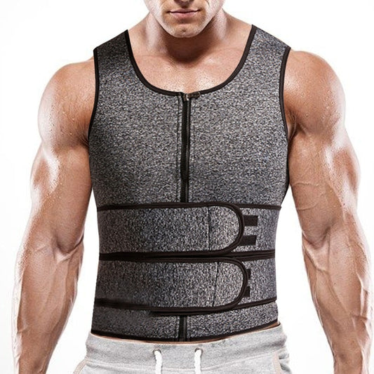 Men Body Shaper Waist Trainer Sauna Suit Weight Loss Shirt