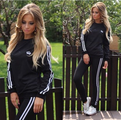Women Sports Tracksuit Pullover set